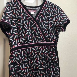 Koi lipstick scrub top